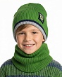 Модель: 01-20-E Комплект флис (колпак+снуд) (48-52), Цвет: яр.зеленый Комплекты Поляярик 01-20-E Комплект флис (колпак+снуд) (48-52) - 1