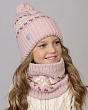 Комплекты Fomas Q 155 D 155 Комплект для девочки флис (колпак+снуд) (52-54) - св.розовый