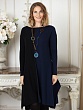 Одежда Gulyann Knitwear Double (XS-2XL) Платье - черный-т.синий