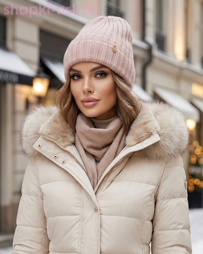 07271B Полина Бини женская флис (54-58) - Шапки-НСК. Головные уборы оптом и в розницу.