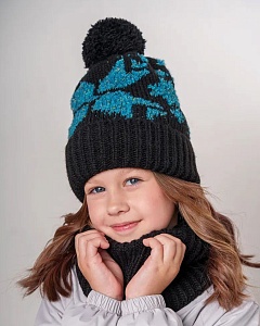 Q 201 D 201 Комплект флис (колпак+снуд) (52-54)