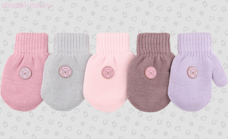 087-TMg Варежки для девочки (5-6 лет)