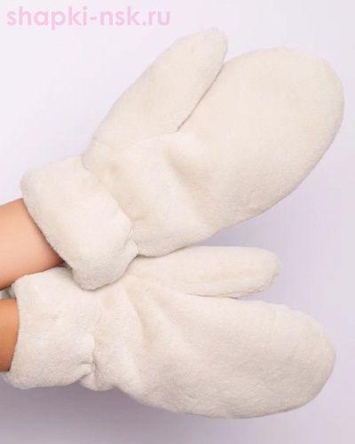 Lux Варежки женские флис экомех норка - Шапки-НСК. Головные уборы оптом и в розницу.