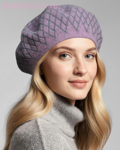 514 Берет женский флис (56-58) - Шапки-НСК. Головные уборы оптом и в розницу.