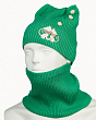 Комплекты Поляярик 02-32-M (48-50)(шапка,снуд) Комплект - зеленый