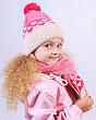 Комплекты Fomas Q 171 D 171 флис (48-50) (шапка+шарф) Комплект - кремовый-яр.розовый