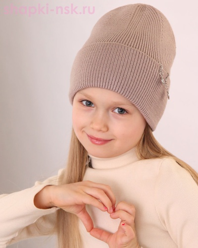 07-20-E (о) Бини для девочки (50-52) - Шапки-НСК. Головные уборы оптом и в розницу.