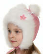 Головные уборы Colibri 244-З Шалунья Ушанка для девочки (48-50) - розовый-белый