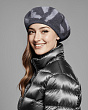 Головные уборы Di Lana 517 Берет женский флис (56-58) - графит-перванш