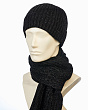 Комплекты Static 4518-1 флис (шапка+шарф) Комплект - 034 т.коричневый меланж