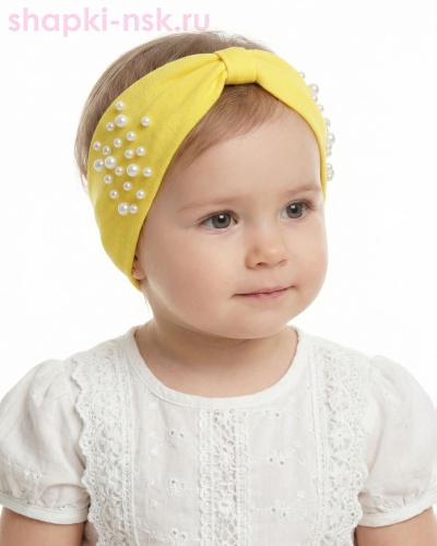 371-39-FT Повязка для девочки (46-52) - Шапки-НСК. Головные уборы оптом и в розницу.