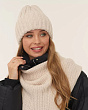 Комплекты Fomas LS 57 PL 57 Комплект женский флис (колпак+косынка) (56-58) - кремовый