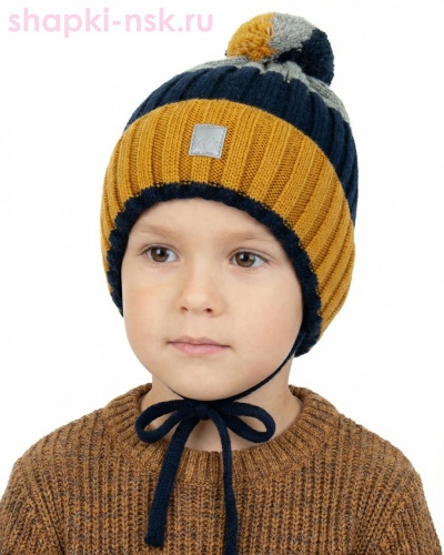 12715/2 MBH Колпак для мальчика флис (48-50) - Шапки-НСК. Головные уборы оптом и в розницу.