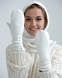 Перчатки, варежки, митенки Verenitsa (Svetlitsa) 164.01/00-28 флис Варежки - мягкий белый