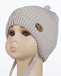 Головные уборы Поляярик 06-24-D Бини для мальчика (44-46) - св.серый