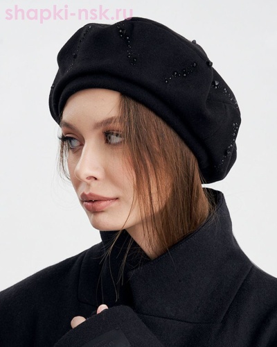 Эмили клетка камни кашемир флис Берет флис (56-58) - Шапки-НСК. Головные уборы оптом и в розницу.