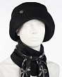 Комплекты Инга Шляпный дом Ксения Комплект (шляпа+косынка) (57-59) - черный