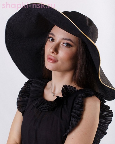 Жанетт микс макси Шляпа лён - Шапки-НСК. Головные уборы оптом и в розницу.