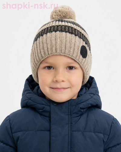 14589/2 MBH Колпак для мальчика флис (54-56) - Шапки-НСК. Головные уборы оптом и в розницу.