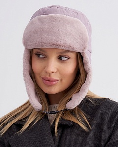 Тиффани плащевка стеганая хит Ушанка женская (56-58)