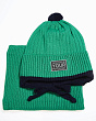 Комплекты Поляярик 02-1-M флис (50-54) (шапка+снуд) Комплект - зеленый