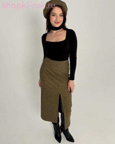 Анжелика твид елка Юбка (44-52) - Шапки-НСК. Головные уборы оптом и в розницу.