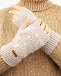 Перчатки, варежки, митенки Noryalli 525360 Митенки - бежевый
