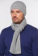 Комплекты Wag 851 T флис XXL (шапка+шарф) Комплект - св.серый-серый